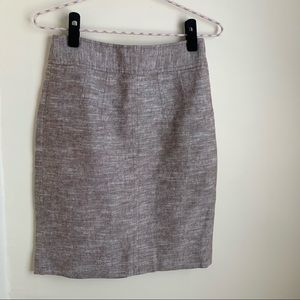 Banana Republic Chambray Pencil Skirt Brown Sz 4
